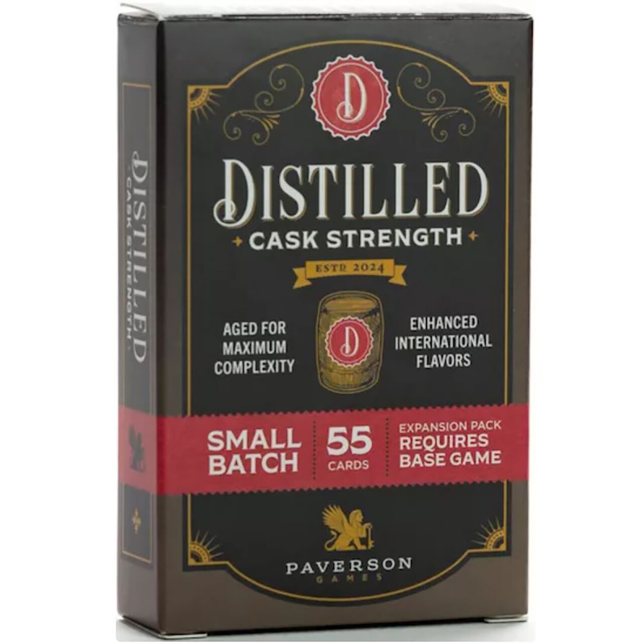 Paverson Games: Distilled: Cask Strength - 55 Card Mini Expansion, Spiritied Strategy Board Game, New Upgrades & Flavors, Ages 14+, 1-5 Players